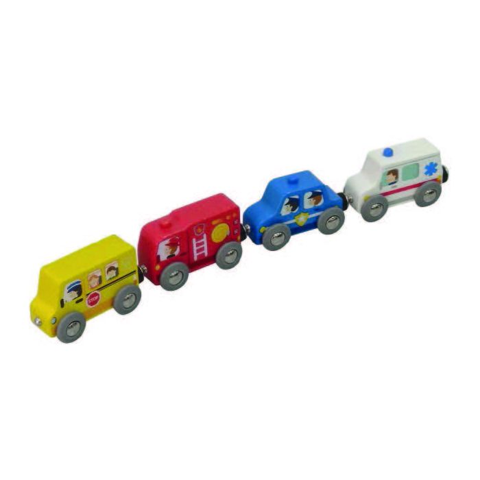 Hape: Play Essentials Colourful Vehicles Fleet