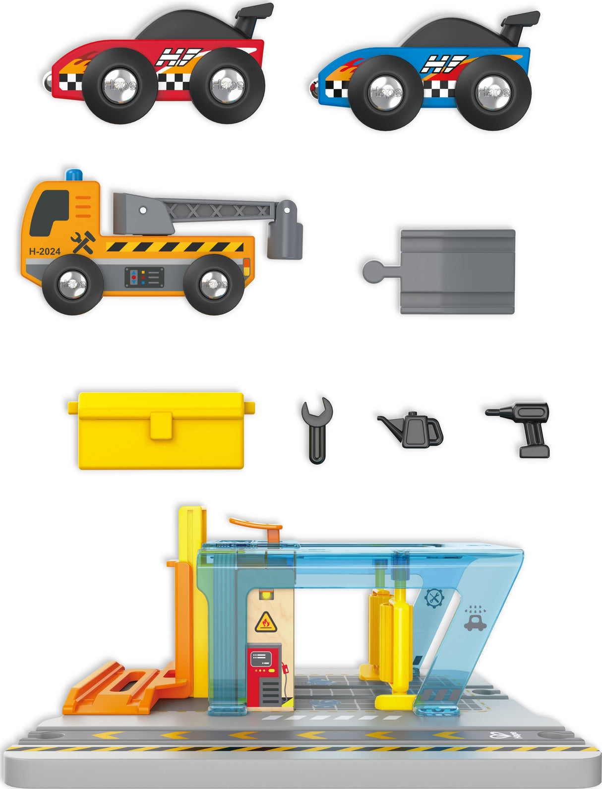 Hape: Vehicles Repair & Wash Station