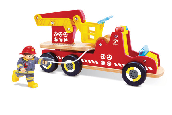 Hape: Siren & Lights Toy Fire Truck