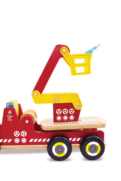 Hape: Siren & Lights Toy Fire Truck