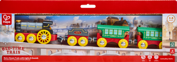 Hape: Retro Steam Train with Lights & Sounds