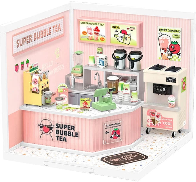 Rolife Double Joy Bubble Tea DIY Plastic Miniature Puzzle - (DW006)