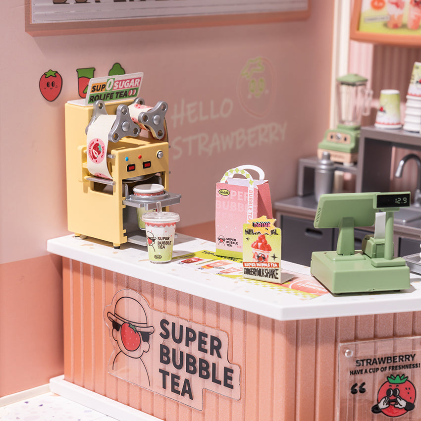 Rolife Double Joy Bubble Tea DIY Plastic Miniature Puzzle - (DW006)