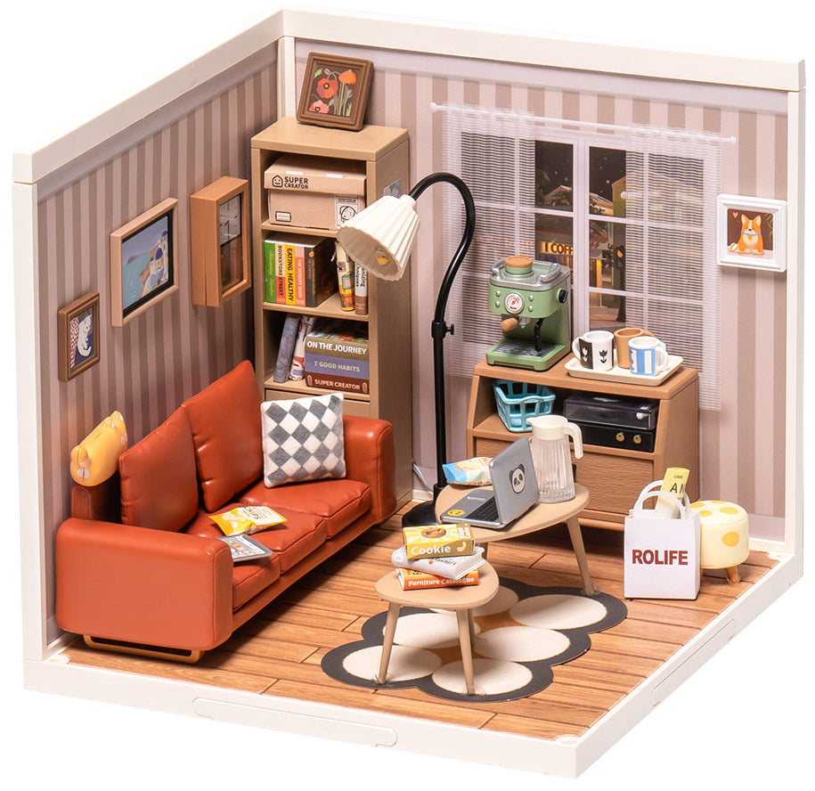 Rolife: Cozy Living Lounge - Super Store Plastic DIY Miniature Puzzle