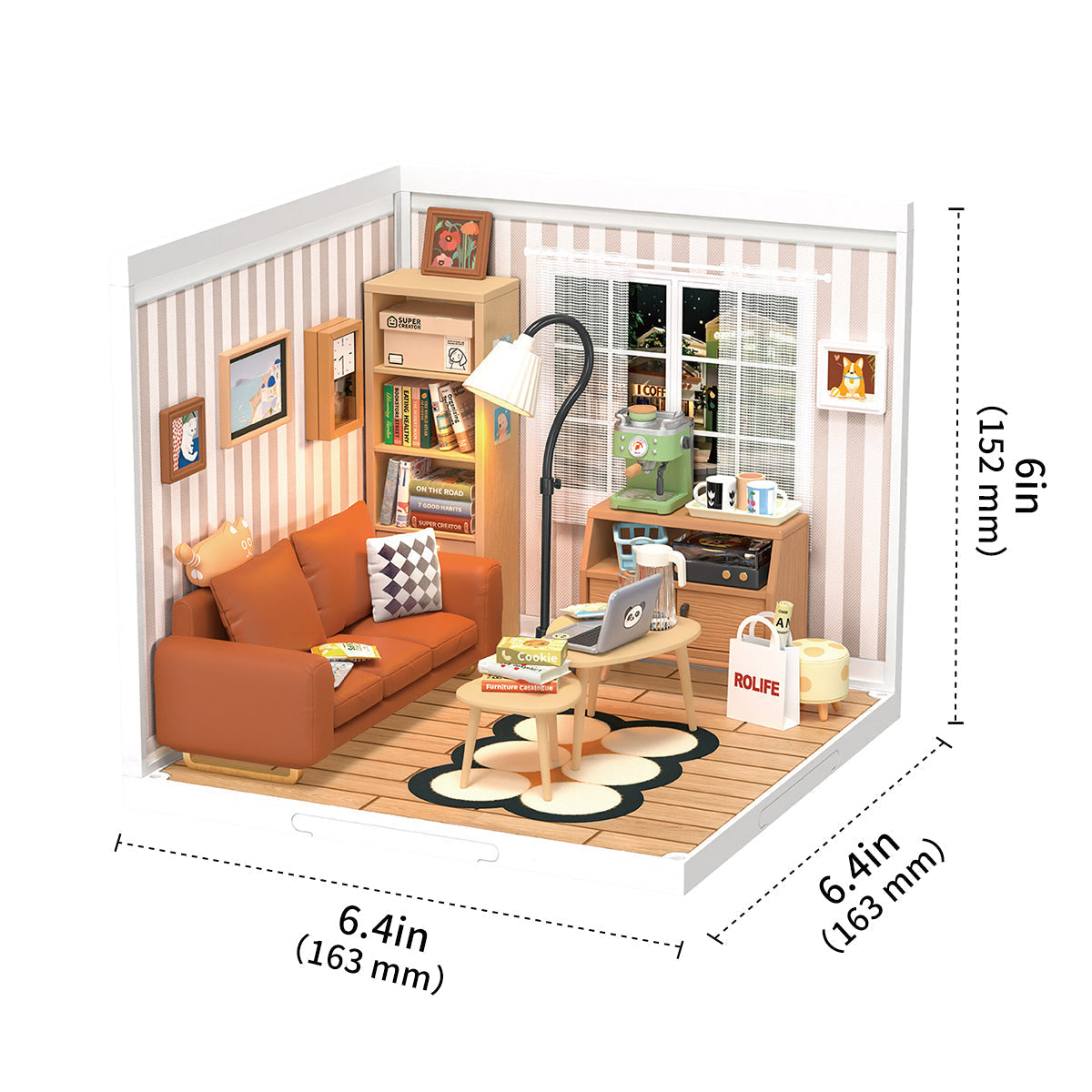 Rolife: Cozy Living Lounge - Super Store Plastic DIY Miniature Puzzle