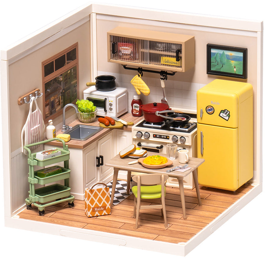 Rolife: Happy Meals Kitchen - Super Store Plastic DIY Miniature Puzzle