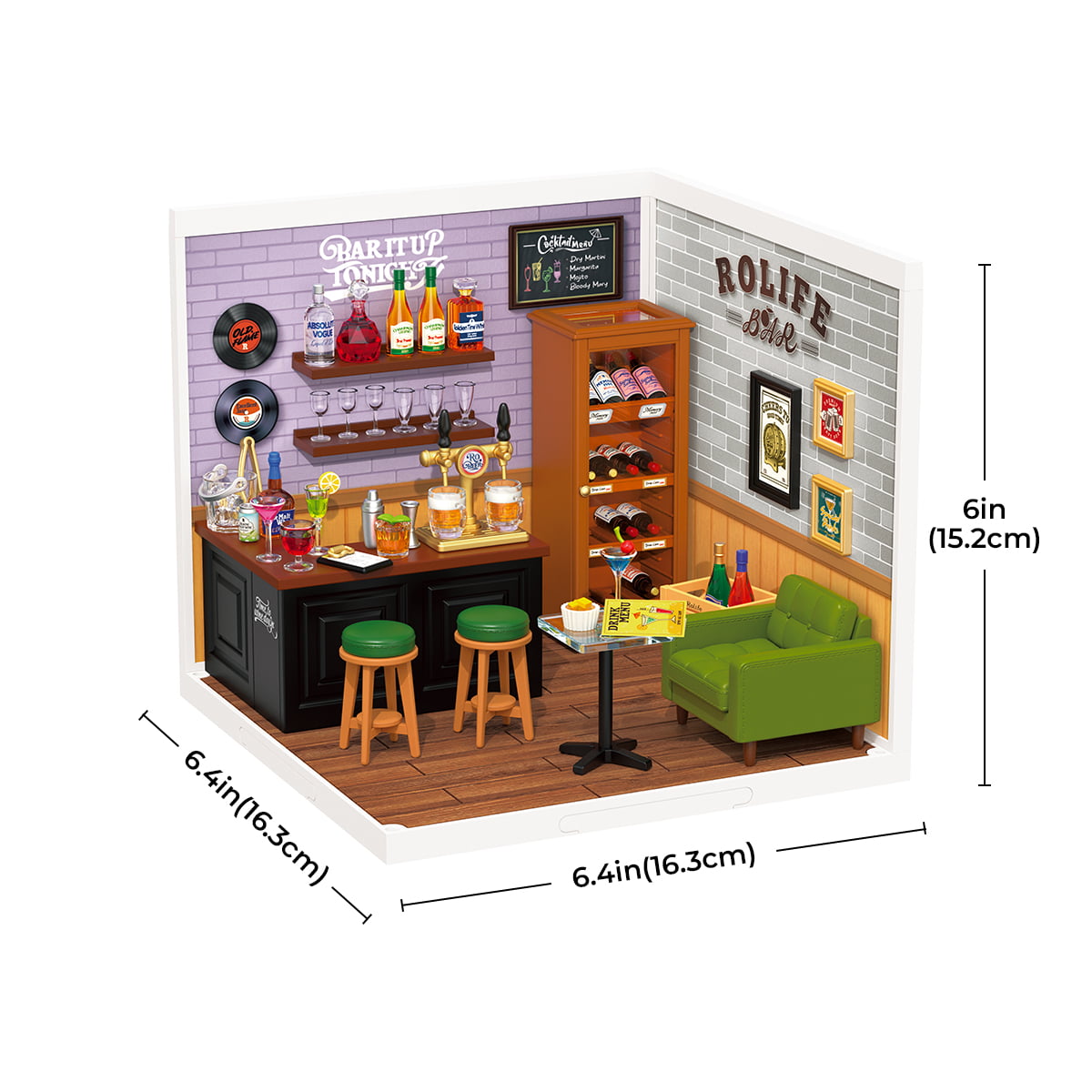 Rolife: Leisurely Cheers Bar - Super Store Plastic DIY Miniature Puzzle
