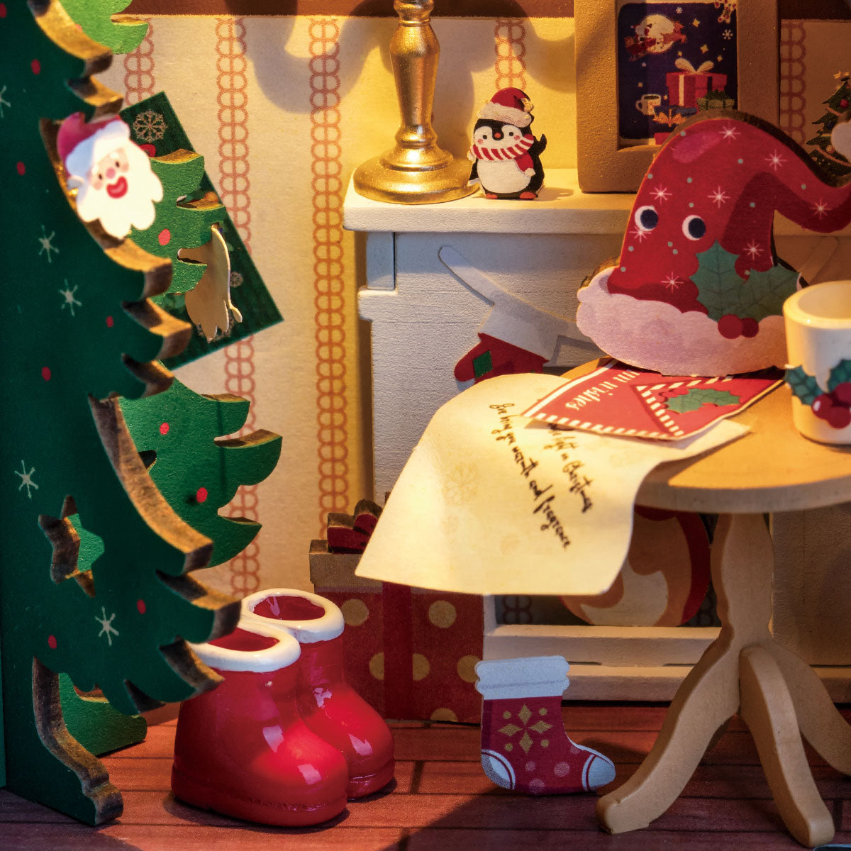 Rolife: Twinkling Christmas House DIY Miniature Puzzle Kit - (DS036)
