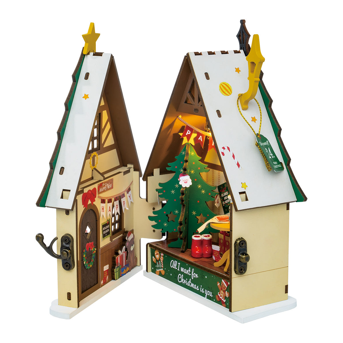 Rolife: Twinkling Christmas House DIY Miniature Puzzle Kit - (DS036)