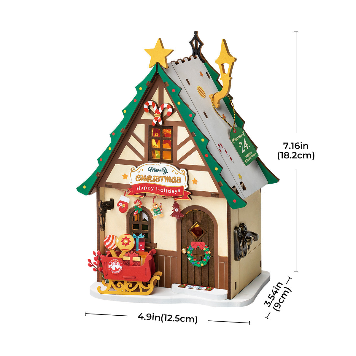 Rolife: Twinkling Christmas House DIY Miniature Puzzle Kit - (DS036)