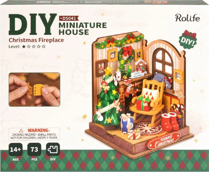 Rolife: Christmas Fireplace DIY Miniature Puzzle Kit - (DS041)