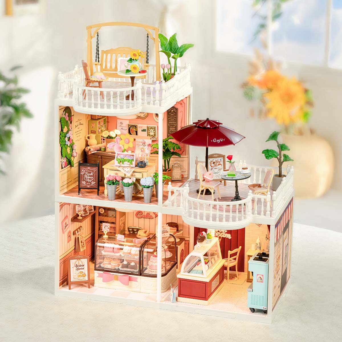 Rolife: Sunny Break Terrace - Super Store Plastic DIY Miniature Puzzle