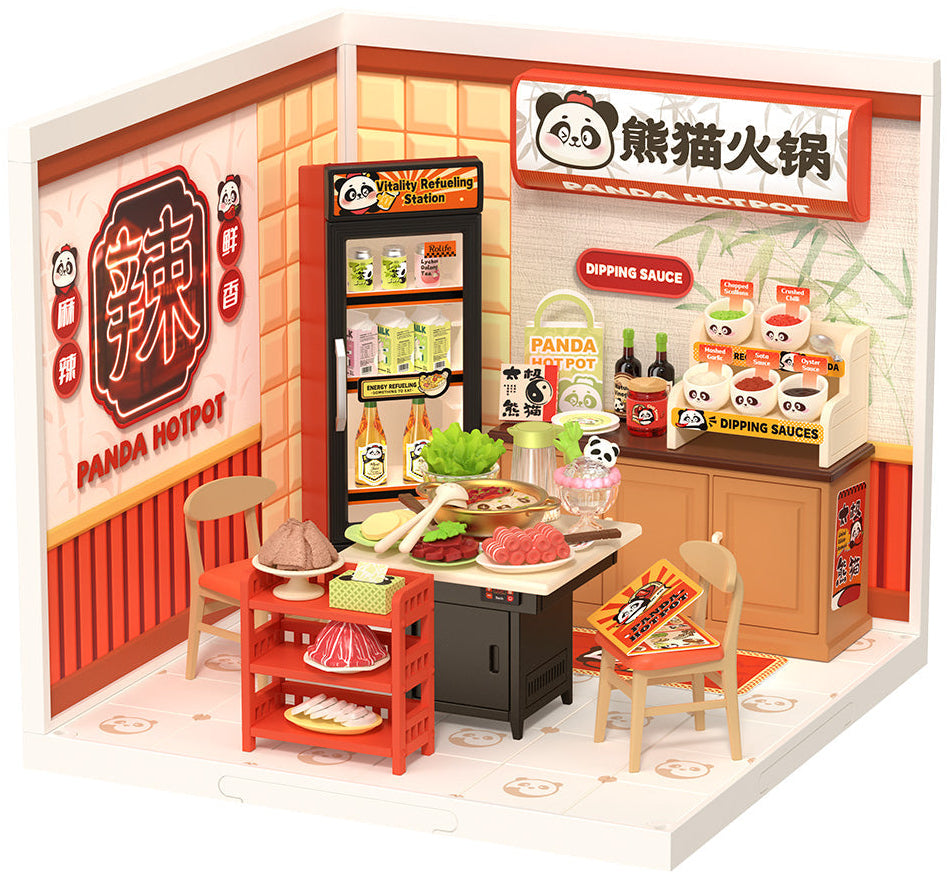 Rolife: Panda Hot Pot - Super Store Plastic DIY Miniature Puzzle
