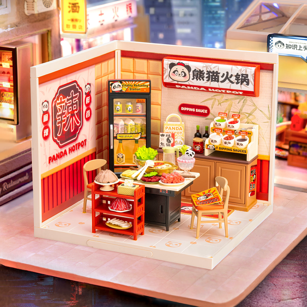 Rolife: Panda Hot Pot - Super Store Plastic DIY Miniature Puzzle