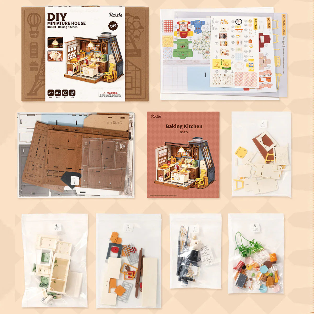 Rolife Baking Kitchen DIY Miniture Puzzle - (DG172)