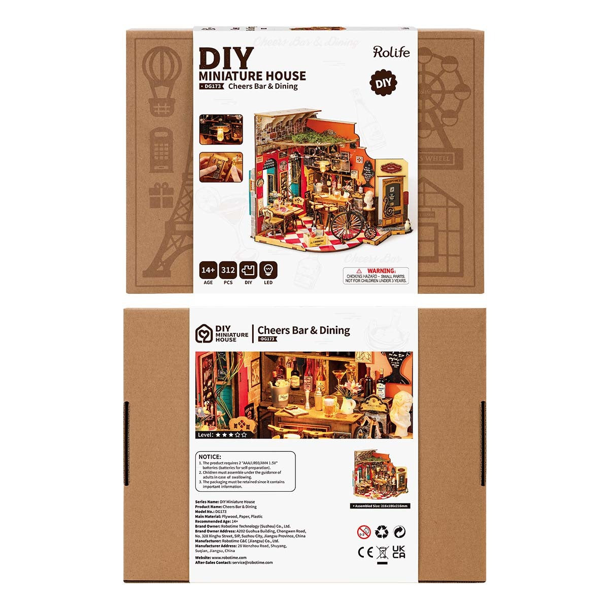 Rolife: Cheers Bar & Dining DIY Miniature Puzzle