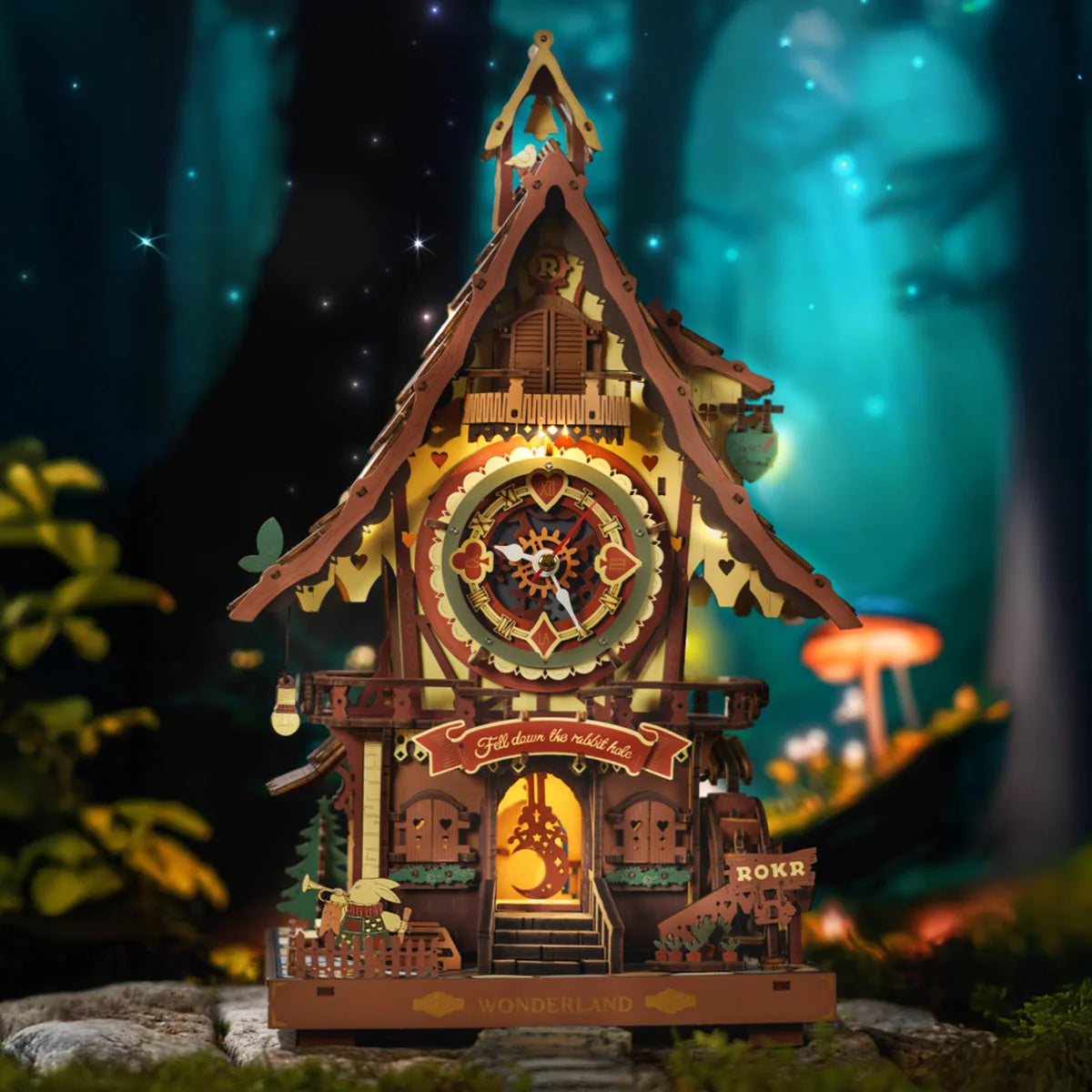 Rokr: Cuckoo clock DIY Miniature Puzzle Kit - (LC901C)