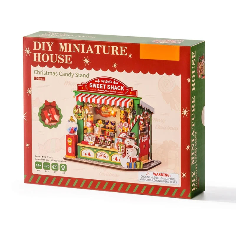 Rolife: Christmas Candy Stand DIY Miniature Puzzle Kit - (DS043)