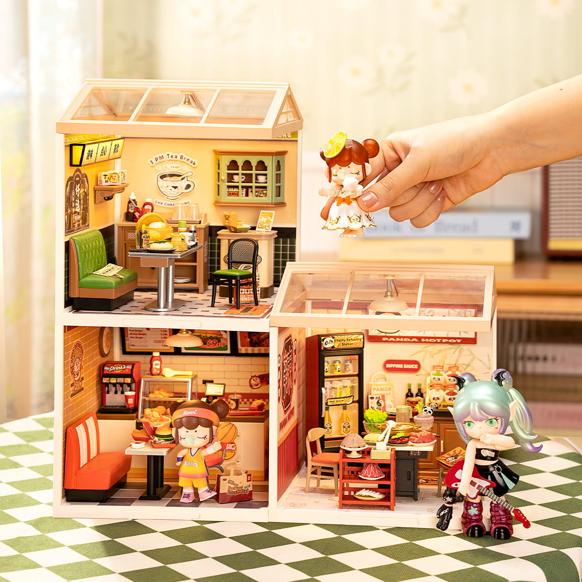 Rolife: Hong Kong Bites Cafe - Super Store Plastic DIY Miniature Puzzle