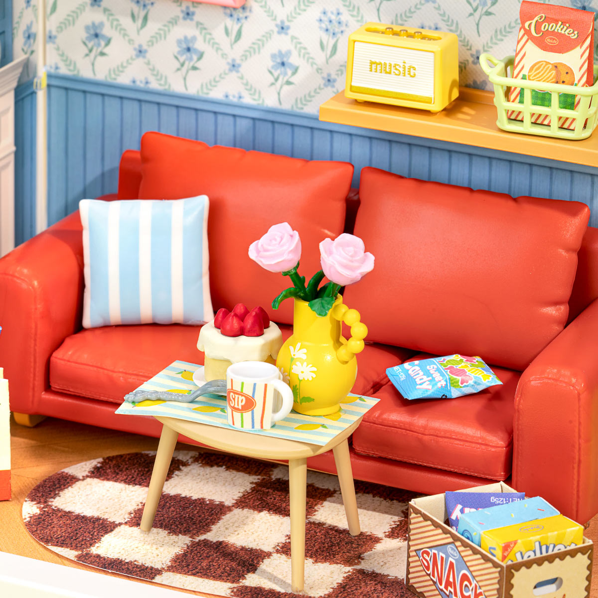 Rolife: Country Blue Lounge - Super Store Plastic DIY Miniature Puzzle