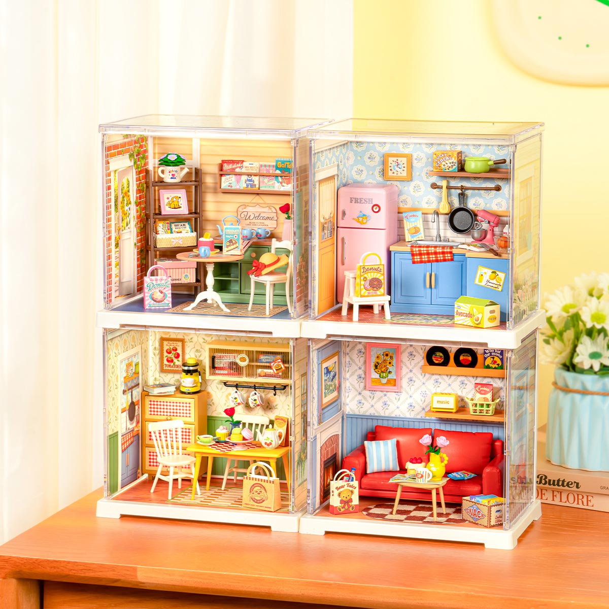 Rolife: Floral Dining Room - Super Store Plastic DIY Miniature Puzzle