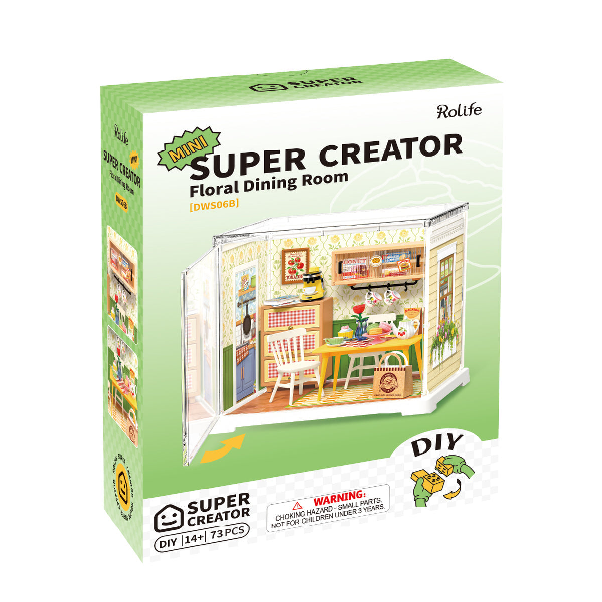 Rolife: Floral Dining Room - Super Store Plastic DIY Miniature Puzzle