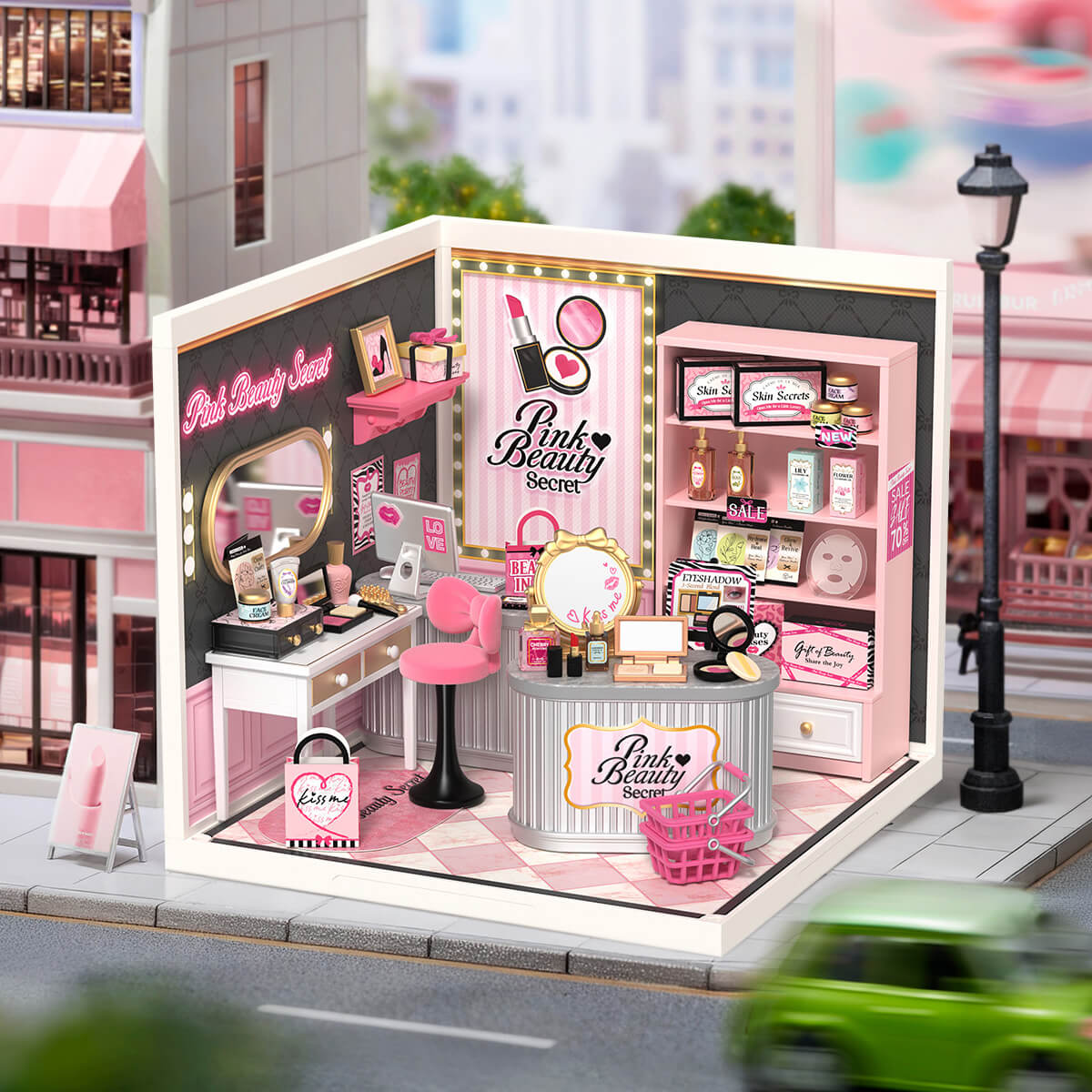 Rolife: Pink Beauty Secret - Super Store Plastic DIY Miniature Puzzle
