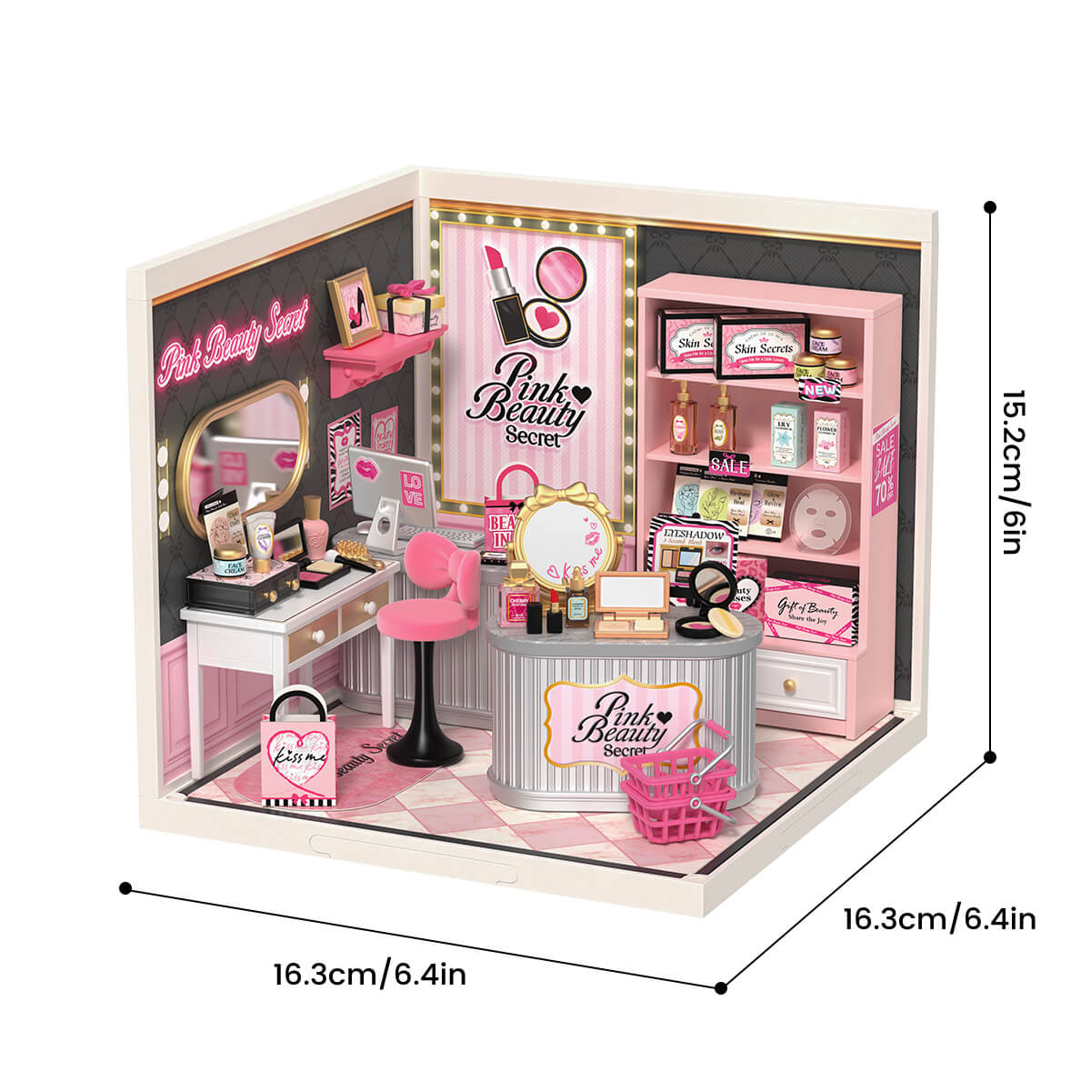 Rolife: Pink Beauty Secret - Super Store Plastic DIY Miniature Puzzle