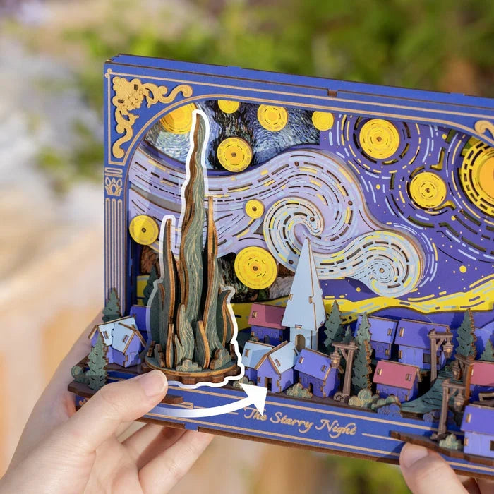 Rolife: The Starry Night DIY Miniature Puzzle Kit - (TH003)