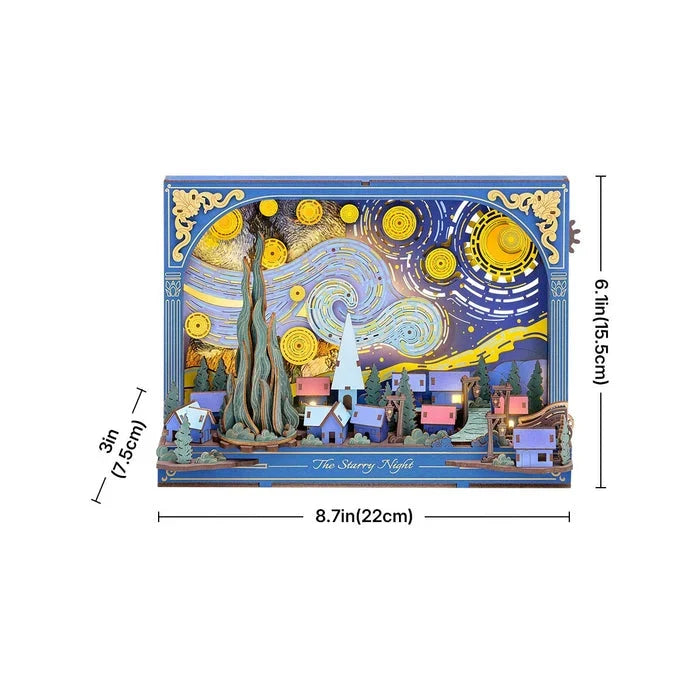 Rolife: The Starry Night DIY Miniature Puzzle Kit - (TH003)