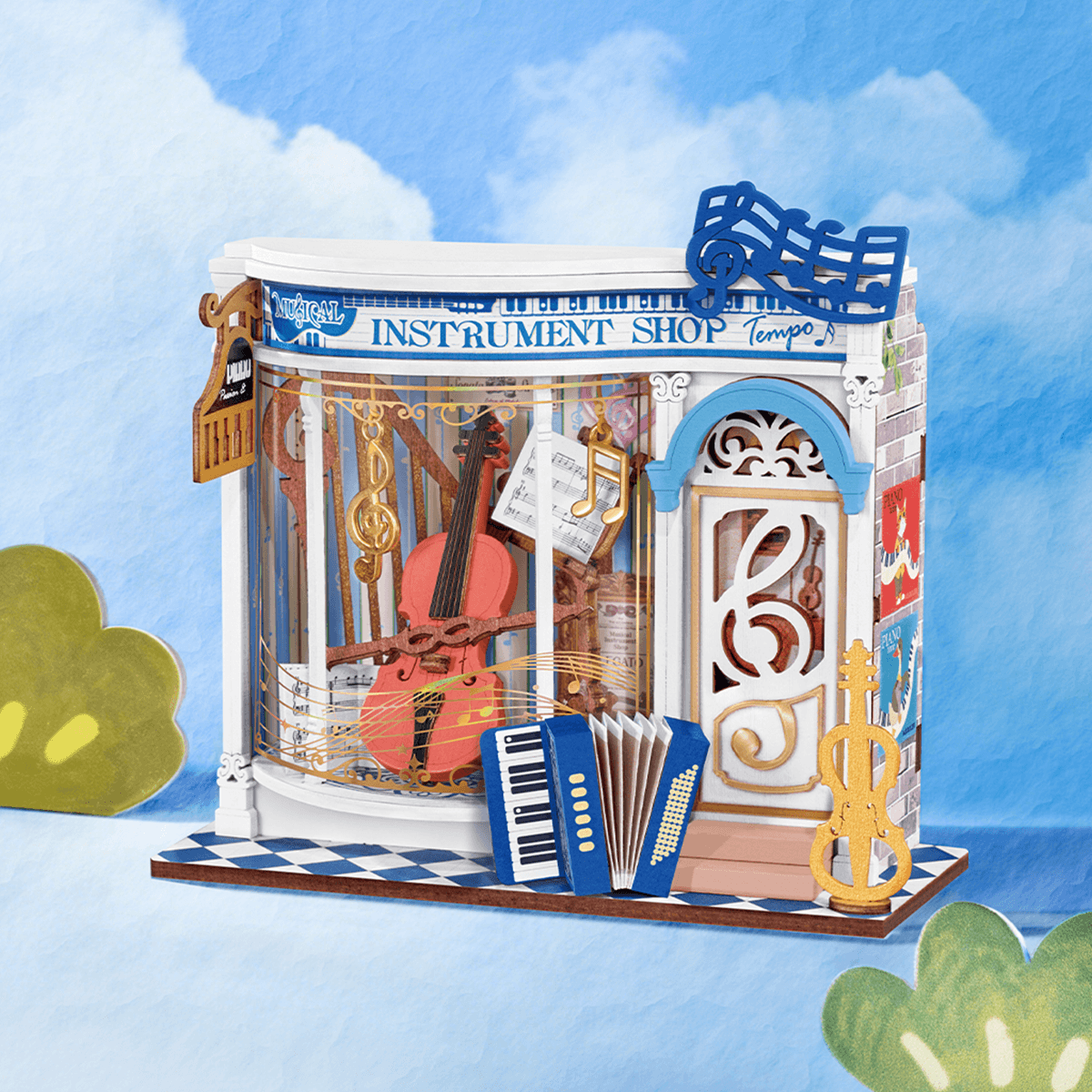 Rolife Melody Instrument Shop DIY Miniture Puzzle - (DS047)