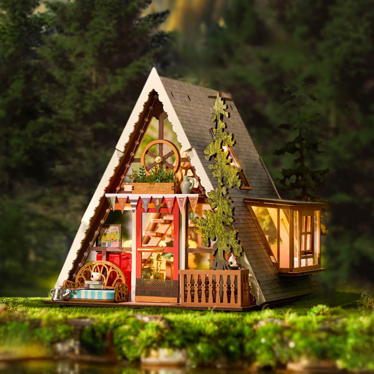 Rolife A-Frame Cabin DIY Miniture Puzzle - (DG181)