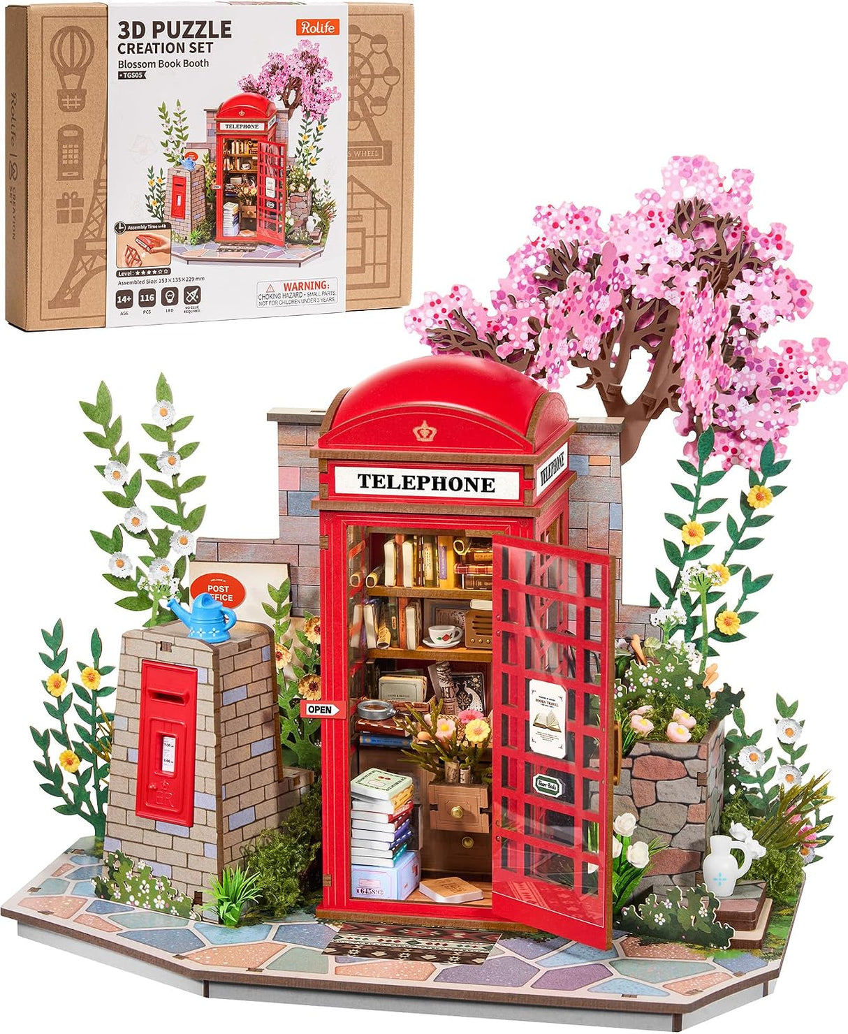 Rolife: Blossom Book Booth DIY Miniature Puzzle