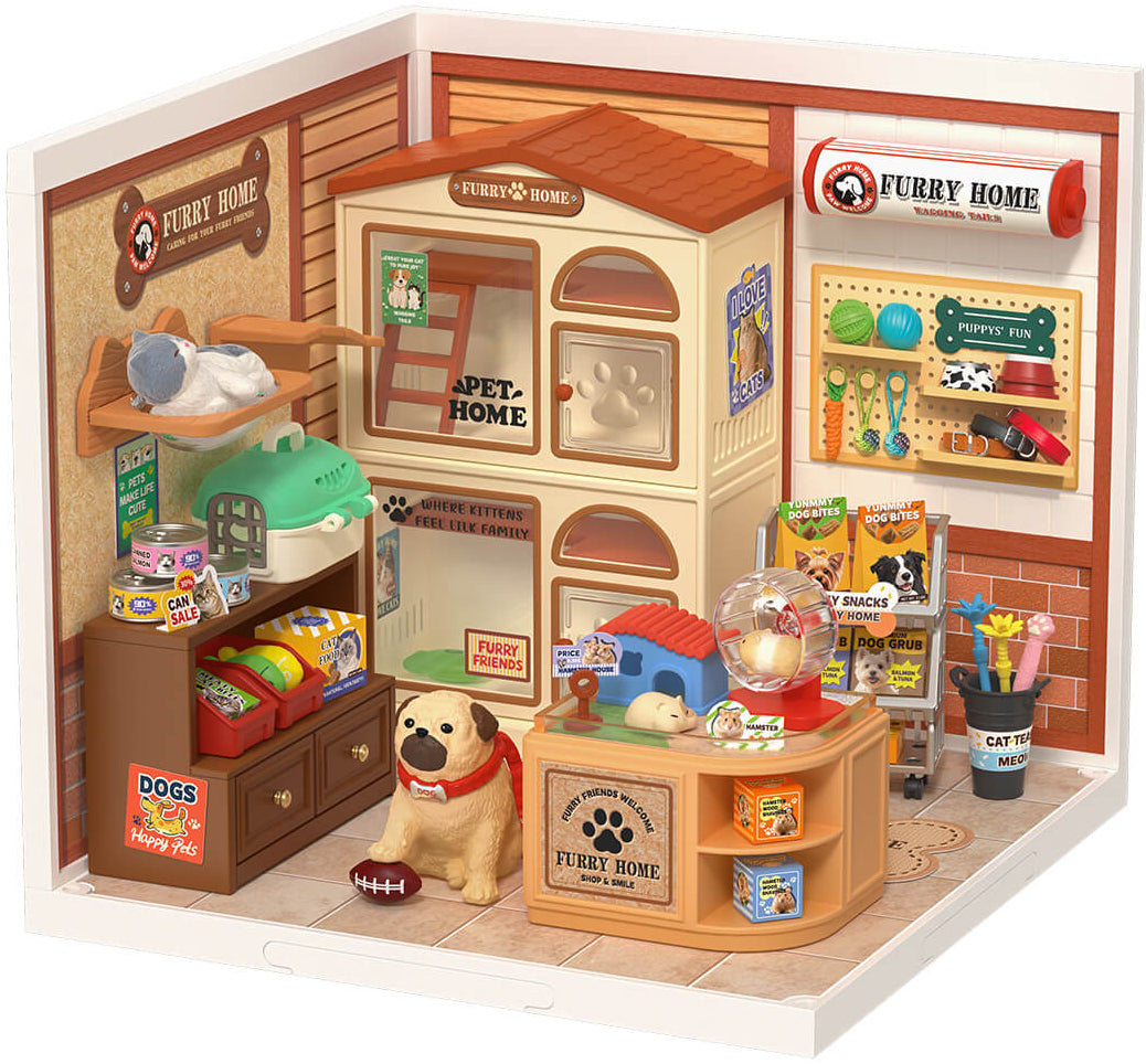 Rolife: Furry Friends' Home - Super Store Plastic DIY Miniature Puzzle