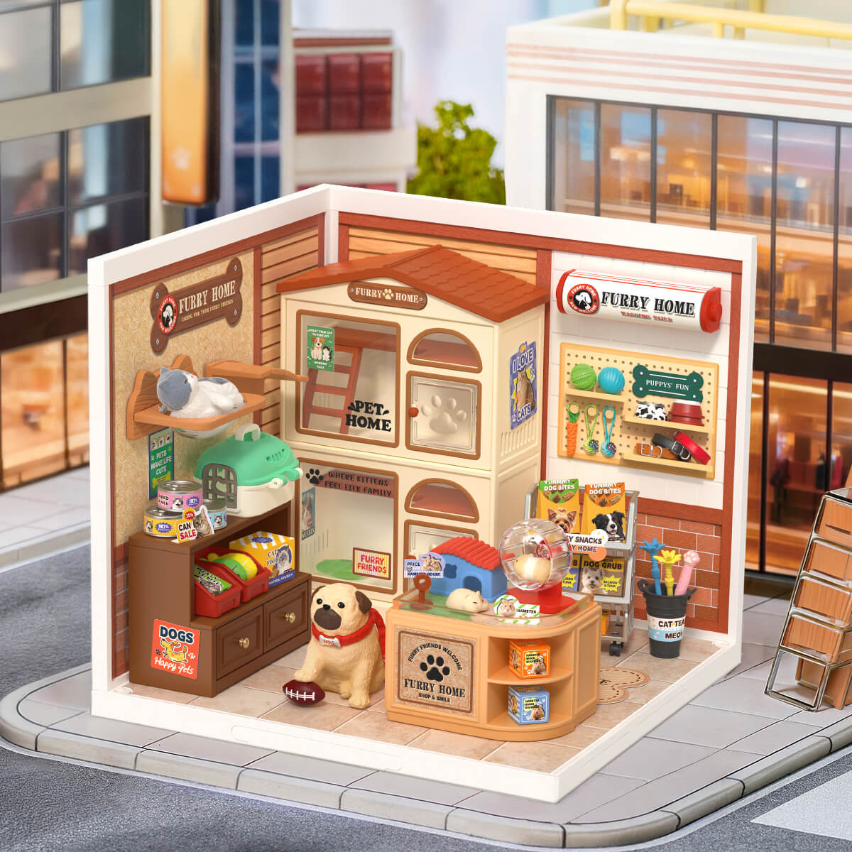 Rolife: Furry Friends' Home - Super Store Plastic DIY Miniature Puzzle