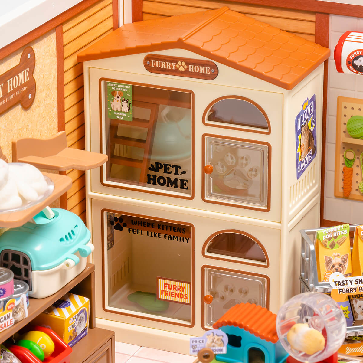 Rolife: Furry Friends' Home - Super Store Plastic DIY Miniature Puzzle