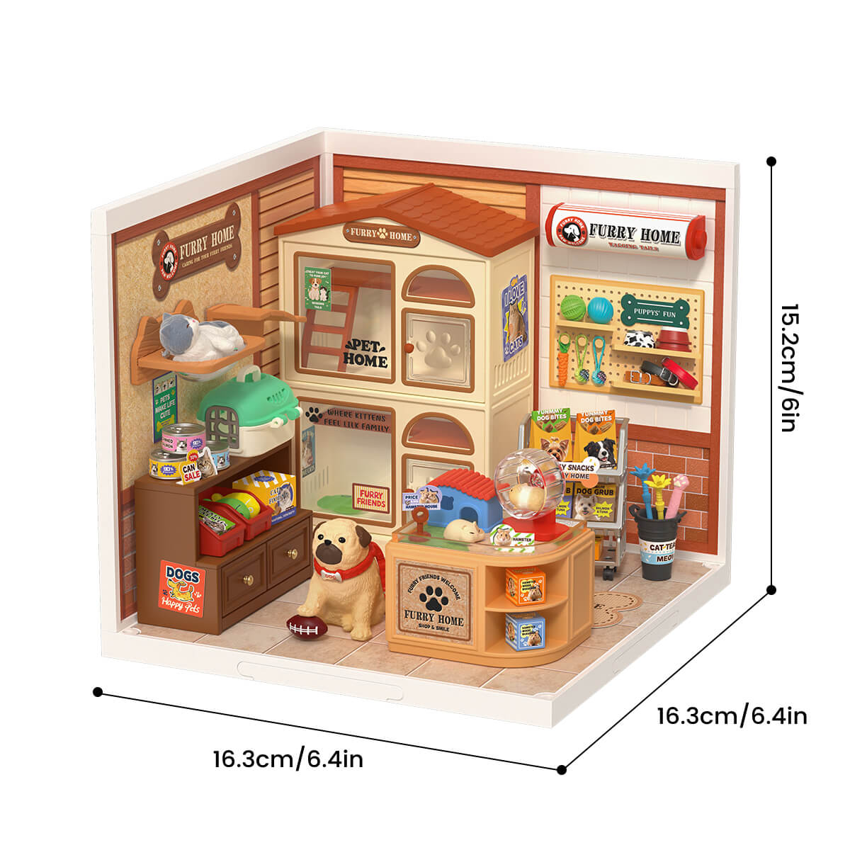 Rolife: Furry Friends' Home - Super Store Plastic DIY Miniature Puzzle