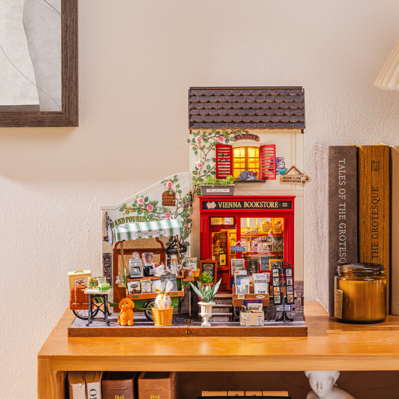 Rolife Aromatic Coffee Cart DIY Miniture Puzzle - (DG182)