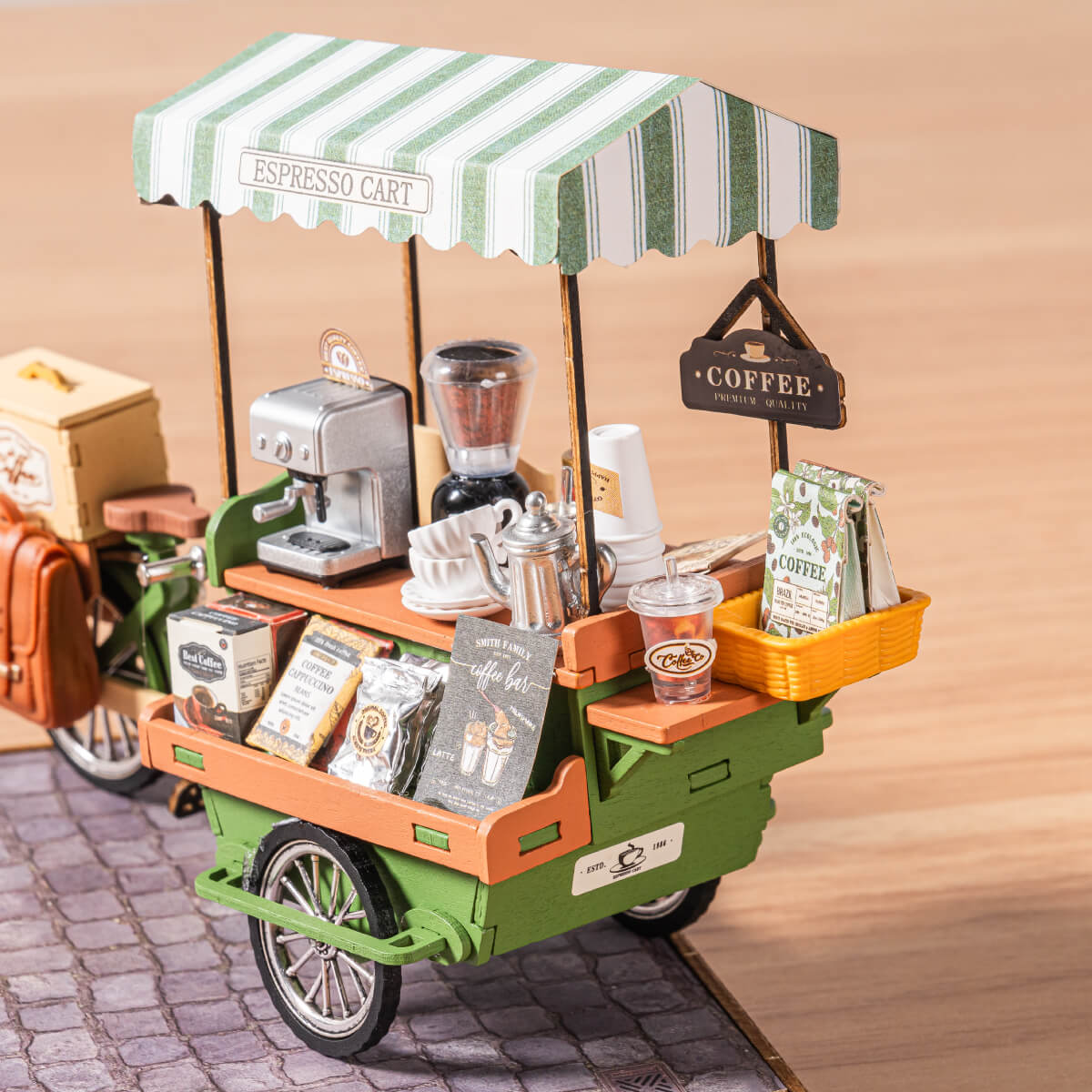 Rolife Aromatic Coffee Cart DIY Miniture Puzzle - (DG182)
