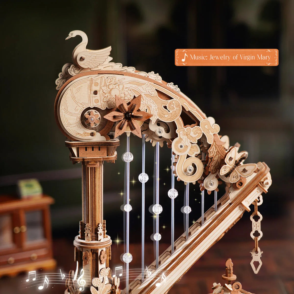 Rokr: Magic Harp DIY Miniature Puzzle Kit - (AMK71)