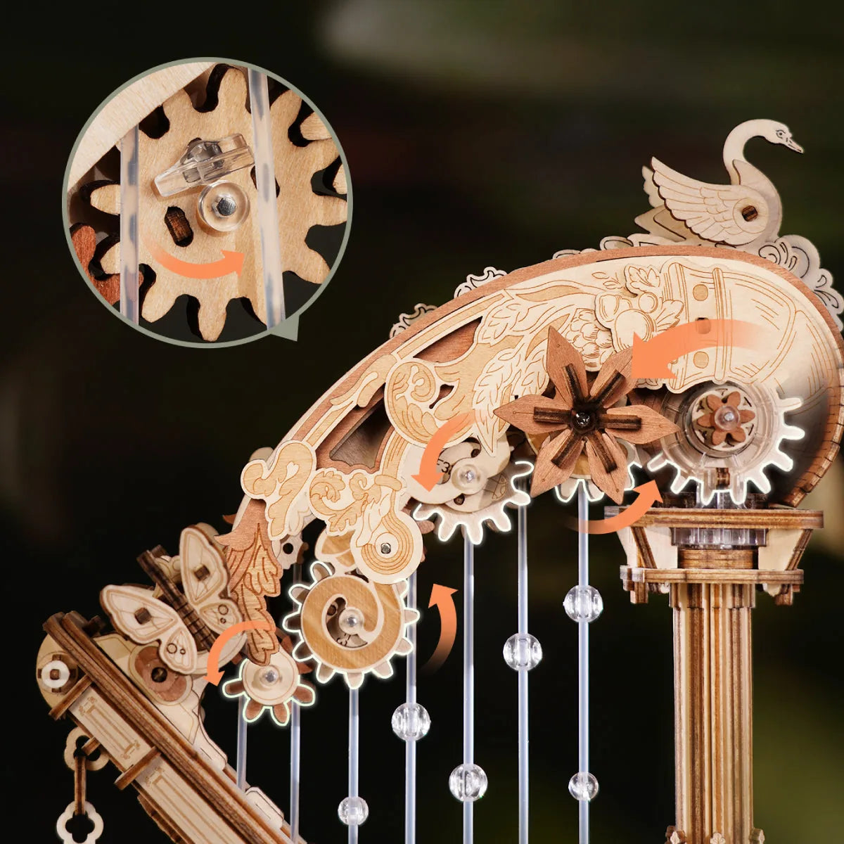 Rokr: Magic Harp DIY Miniature Puzzle Kit - (AMK71)
