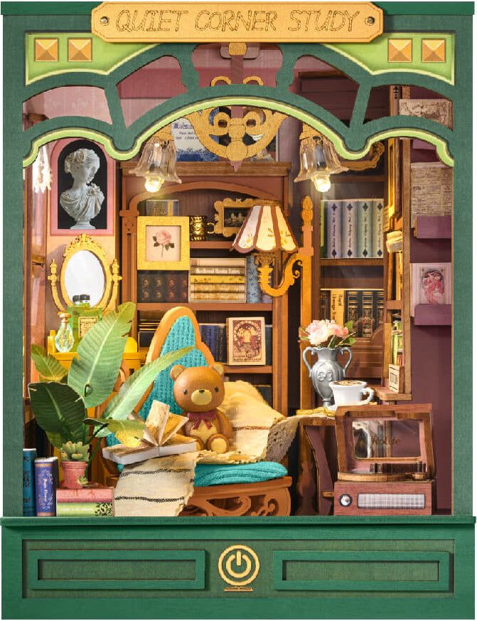 Rolife: Quiet Corner Study Book Nook DIY Miniature Puzzle