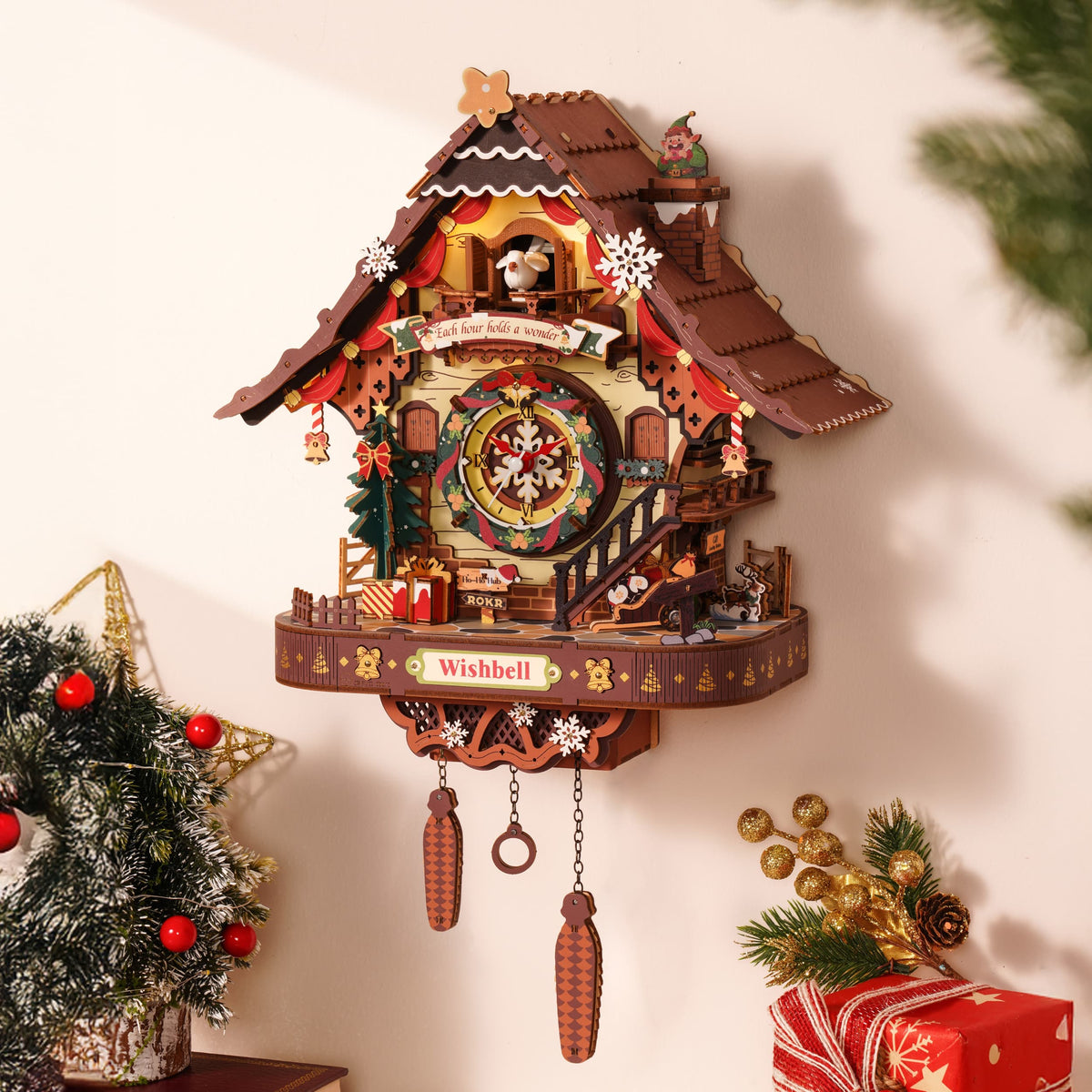 Rolife: Christmas Cuckoo Clock DIY Miniature Puzzle Kit - (LCB01)