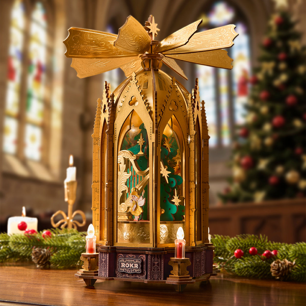 Rolife: Blessed Christmas Pyramid DIY Miniature Puzzle Kit - (AMB01)