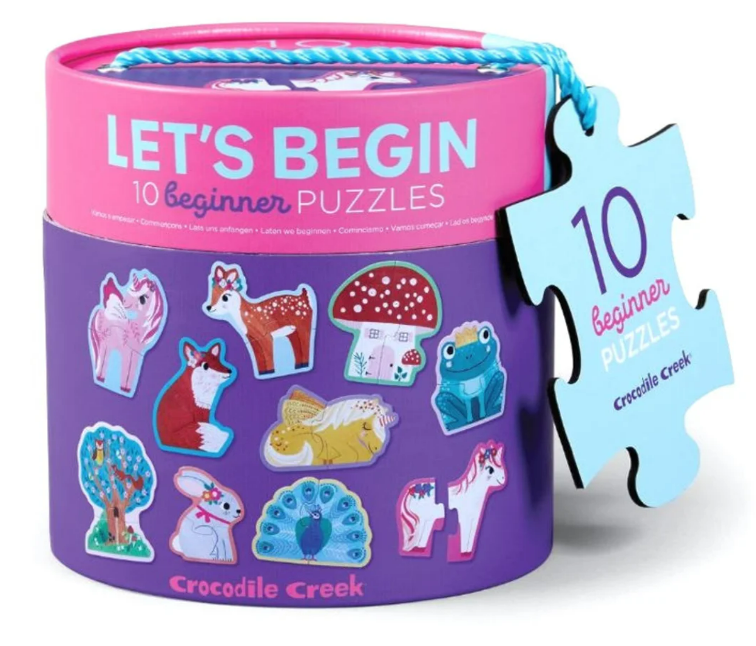 Crocodile Creek: Lets Begin Canister Puzzle - Unicorn (10 x 2pc)