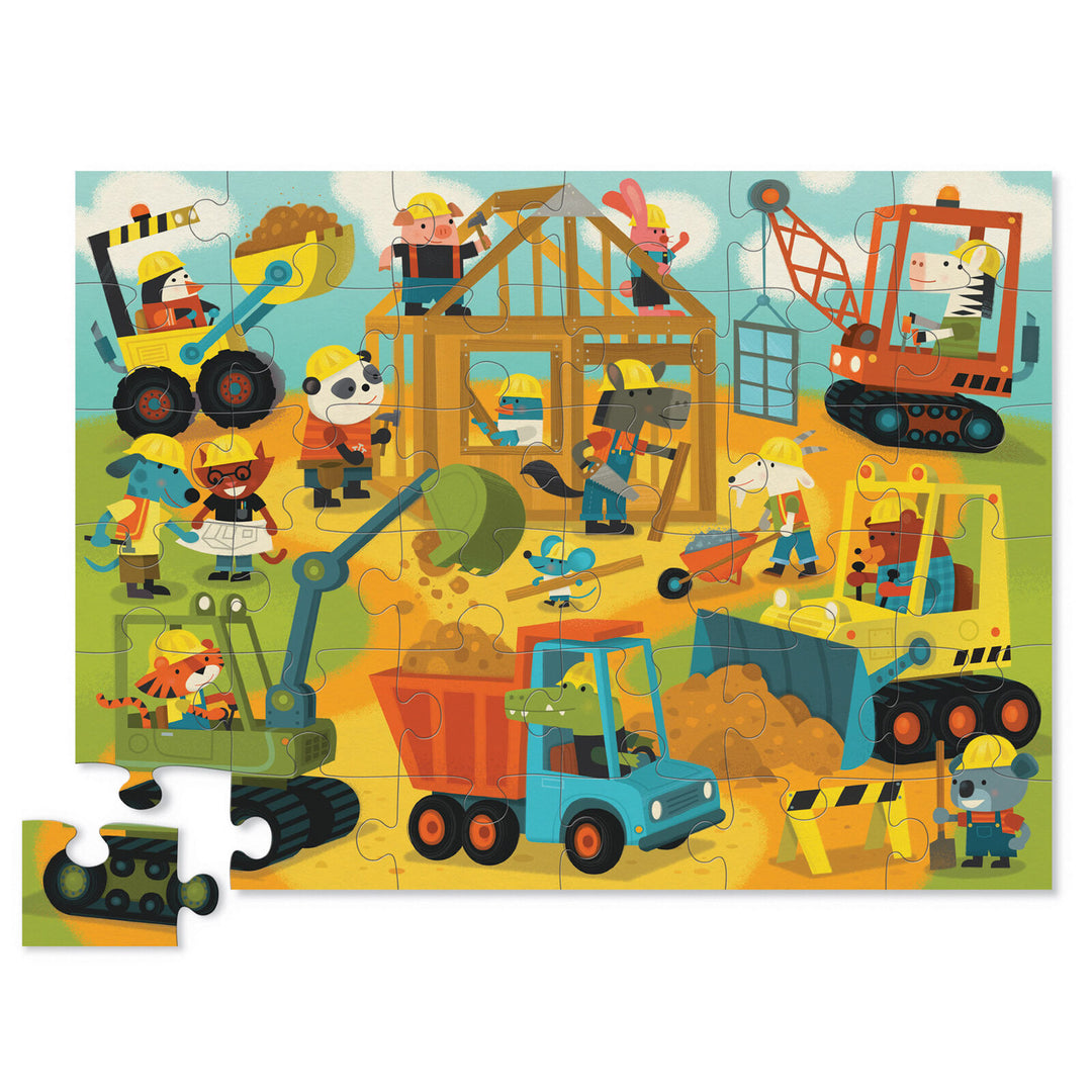 Crocodile Creek: 36pc Floor Puzzle - Busy Builders