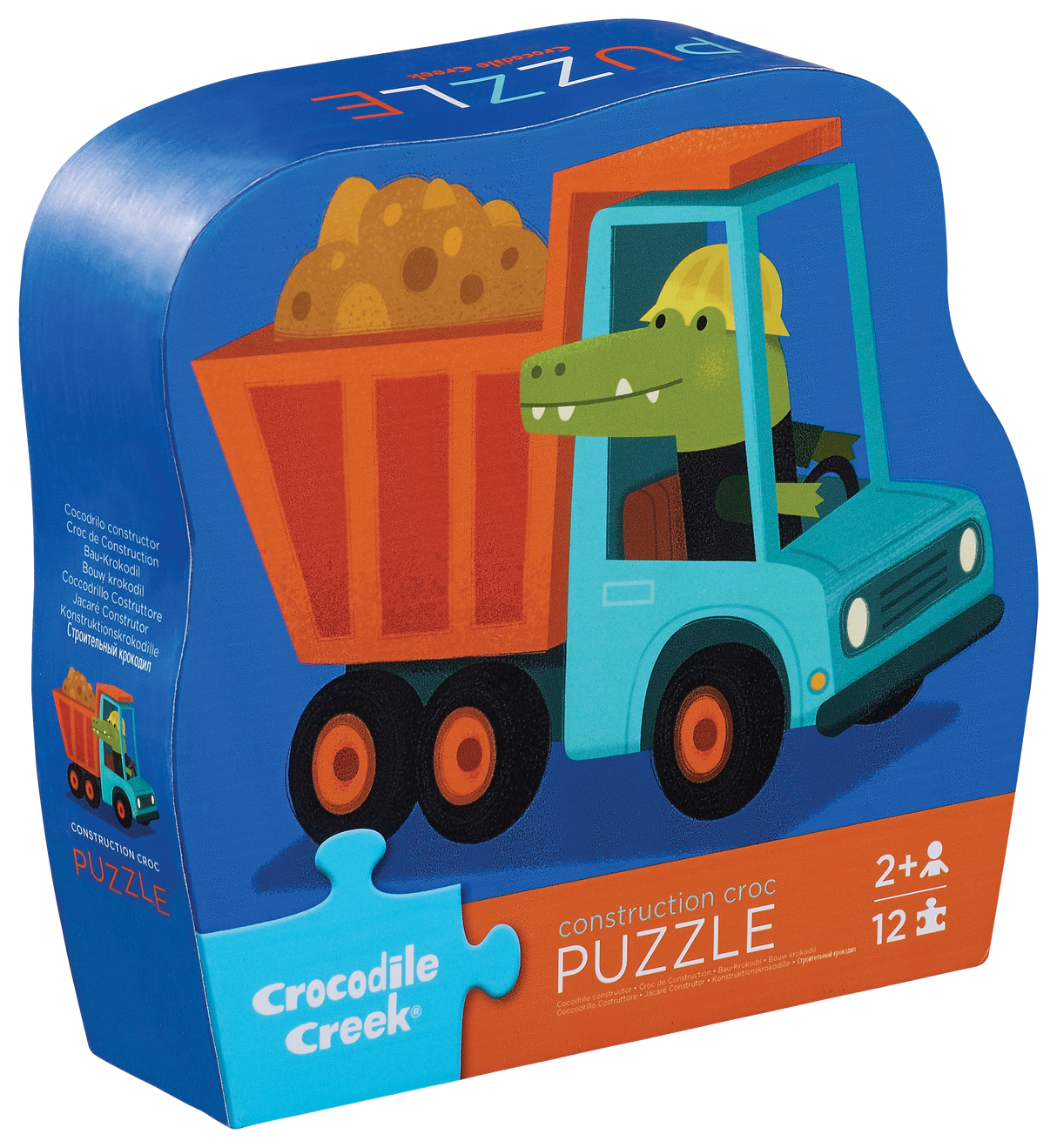 Crocodile Creek: 12pc Mini Puzzle - Construction Crocodile
