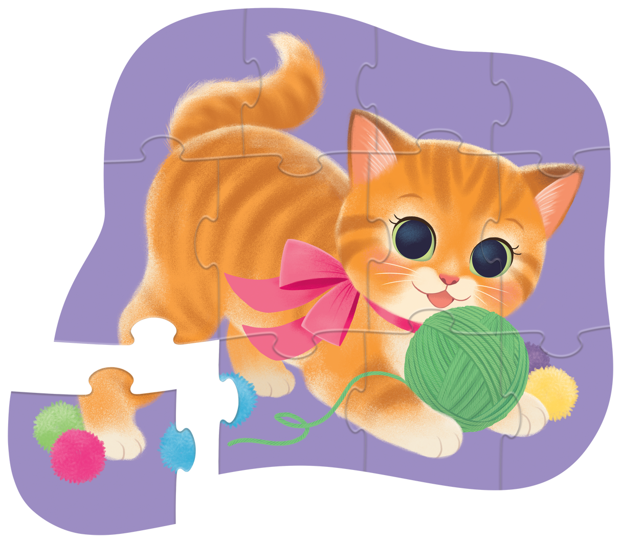 Crocodile Creek: 12pc Mini Puzzle - Cute Kitten