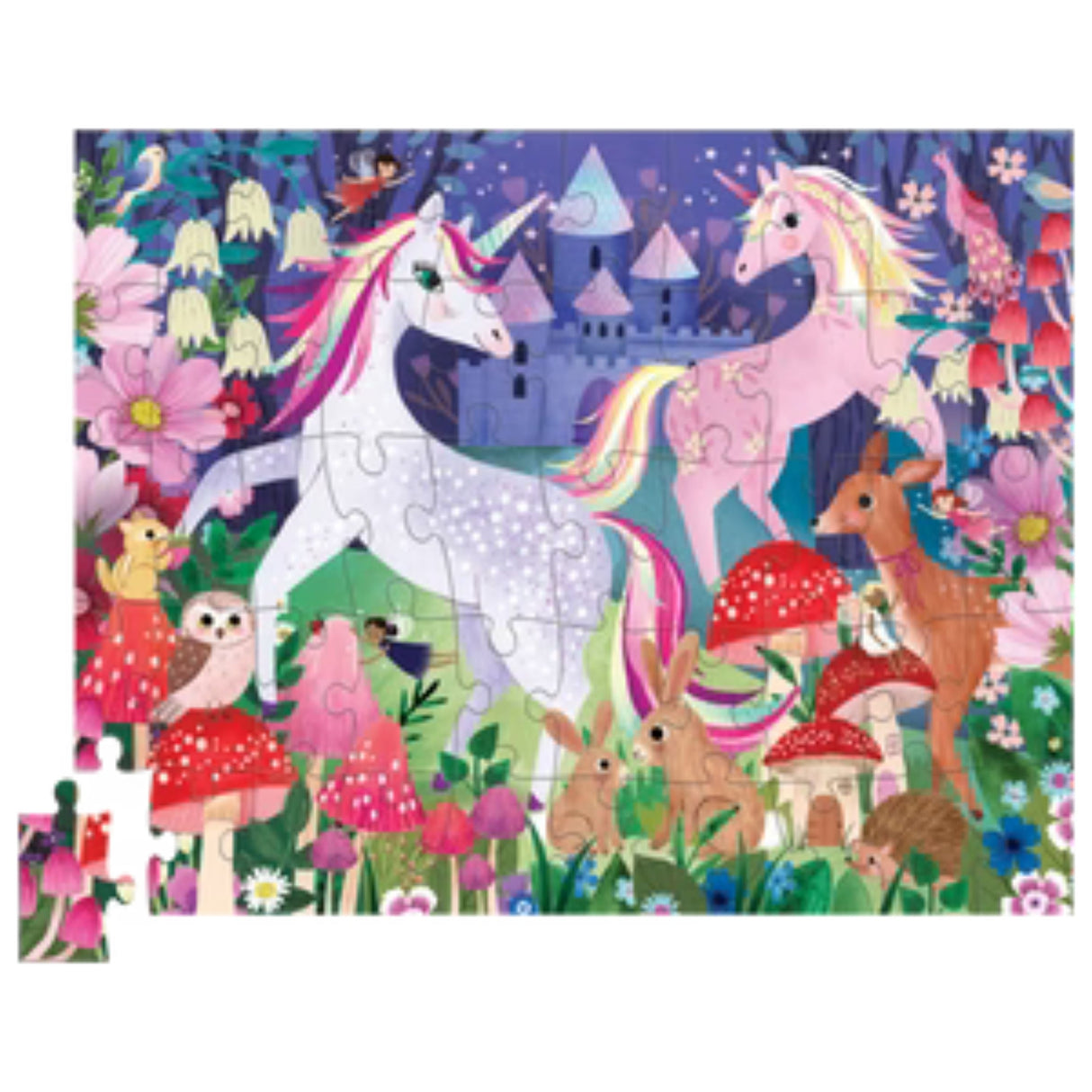 Crocodile Creek: 50pc Flat House Puzzle - Unicorn Castle