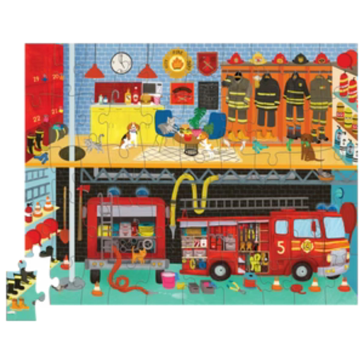 Crocodile Creek: 50pc Flat House Puzzle - Fire House
